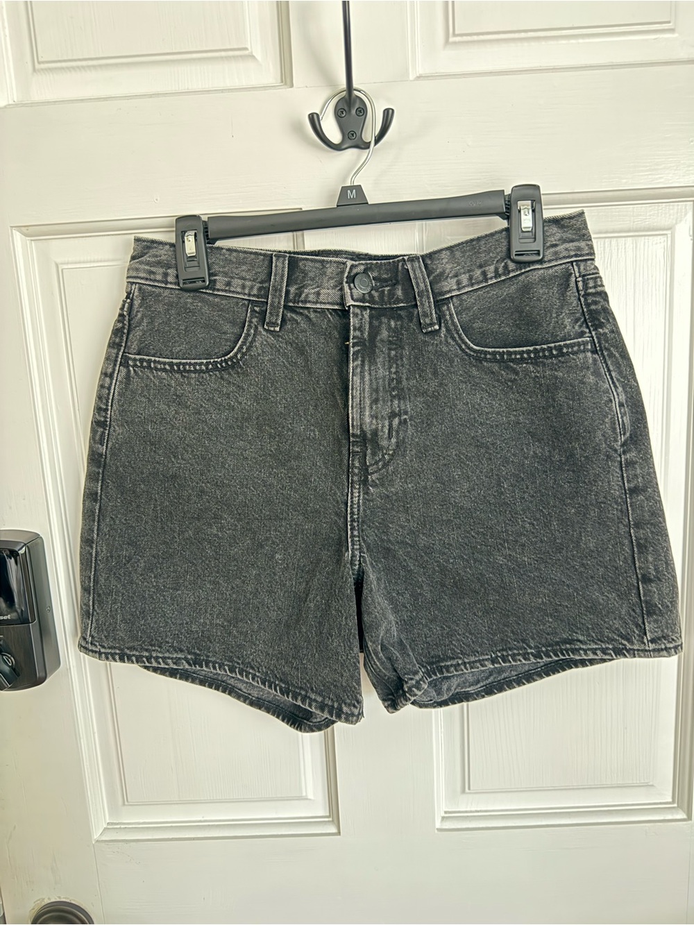 Old Navy Washed Black High-Rise Denim Shorts